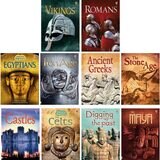 Front cover images Digging Up the Past, The Stone Age, The Iron Age, The Celts, Vikings, Romans, Castles, Ancient Greeks, Egyptians, The Maya