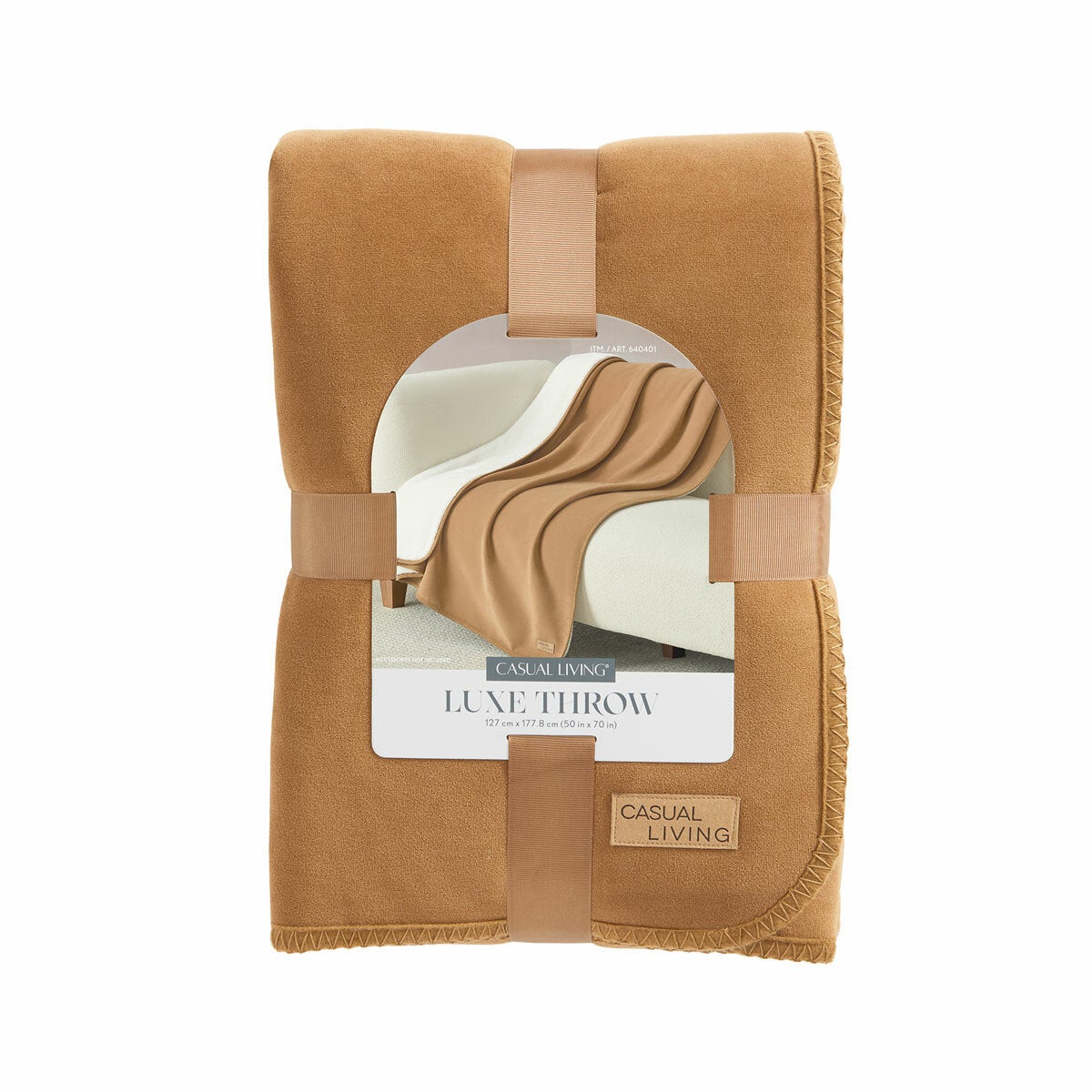 Casual Living Luxe Tan Throw, 127 x 178 cm Casual Living Luxe Tan Throw, 127 x 178 cm