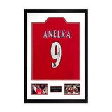 Nicholas Anelka Arsenal Signed Home Framed Shirt, including 2 Photos