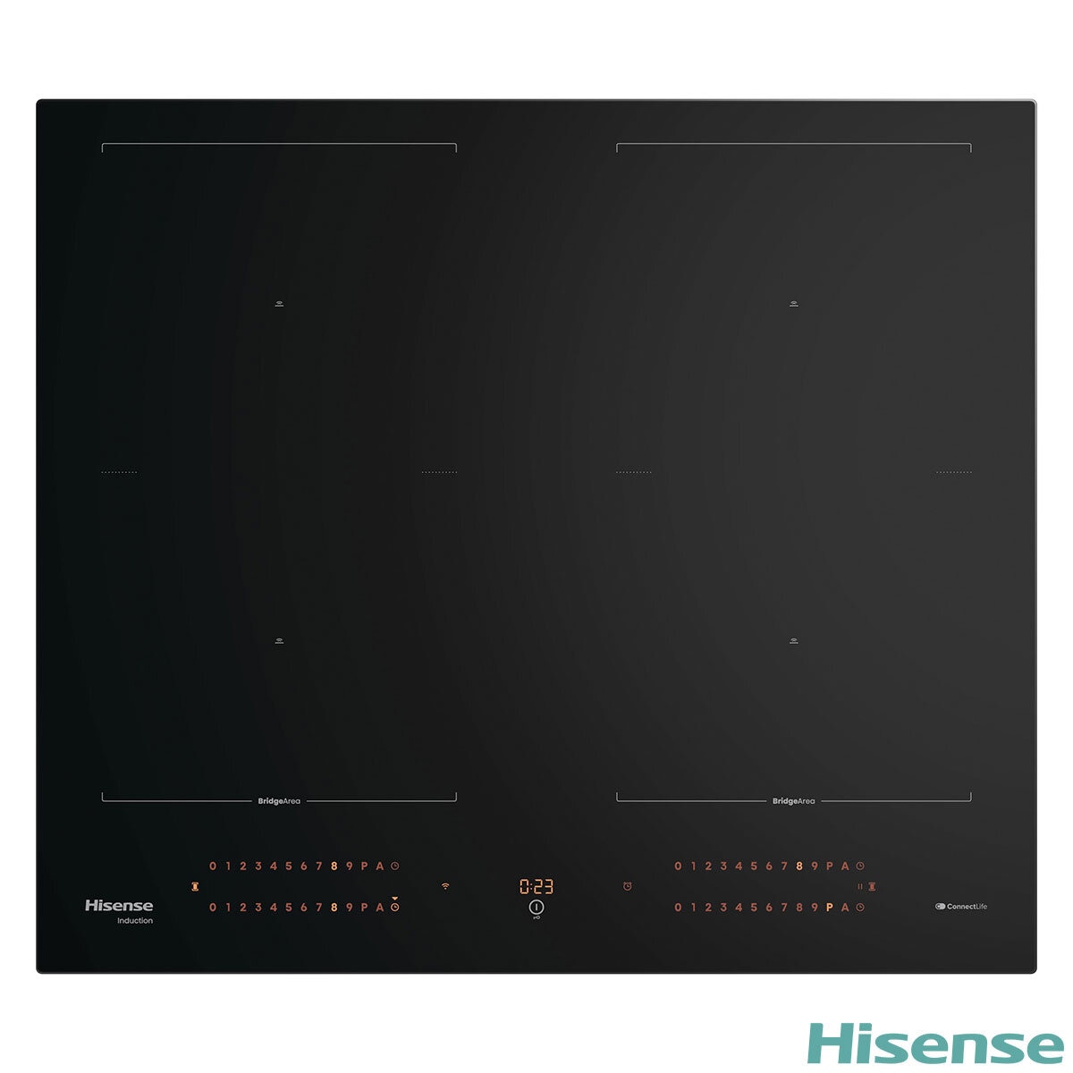 Hisense Hi8 HI6443BSCWF 60cm Induction Hob with Area Flex, in Black