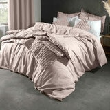 Lazy Linen 100% Washed Pink Linen Duvet Cover Set in 3 Sizes Lazy Linen 100% Washed Pink Linen Duvet Cover Set in 3 Sizes