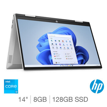 HP Pavilion x360, Intel Core i3, 8GB RAM, 128GB SSD, 14 Inch Convertible Laptop, 14-dy0032na