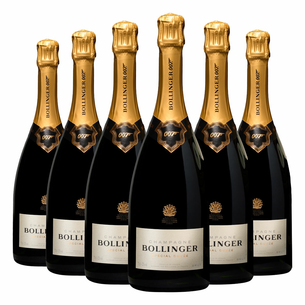 Bollinger Special Cuvée 007 Bond NV Champagne, 6 x 75cl Bollinger Special Cuvée 007 Bond NV Champagne, 6 x 75cl