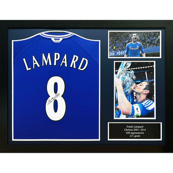 Frank Lampard Signed Framed Chelsea Shirt