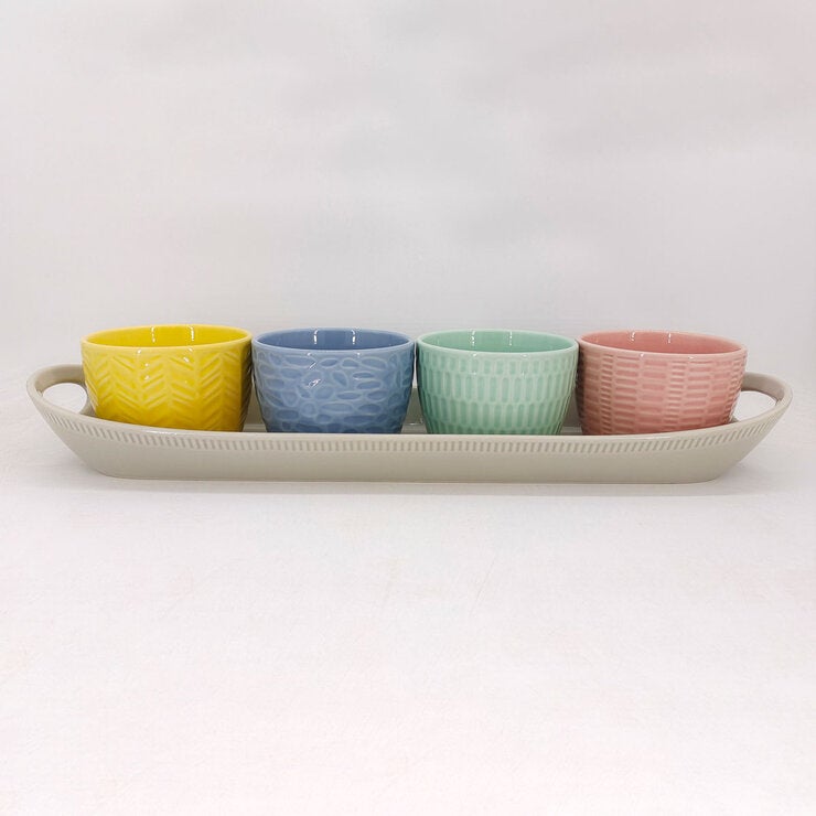 Bico Stoneware Bowl Set, 5 Piece Bico Stoneware Bowl Set, 5 Piece
