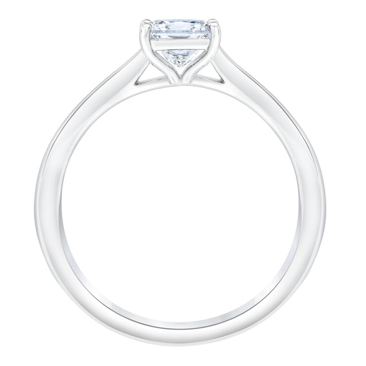 0.70ct Princess Cut Diamond Solitaire Ring, Platinum 0.70ct Princess Cut Diamond Solitaire Ring, Platinum