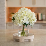 Real Touch Artificial Hydrangea in Vase in White
