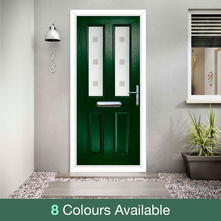 Birkdale Espirit 2 Pane Composite Front Door with Installation Costco UK