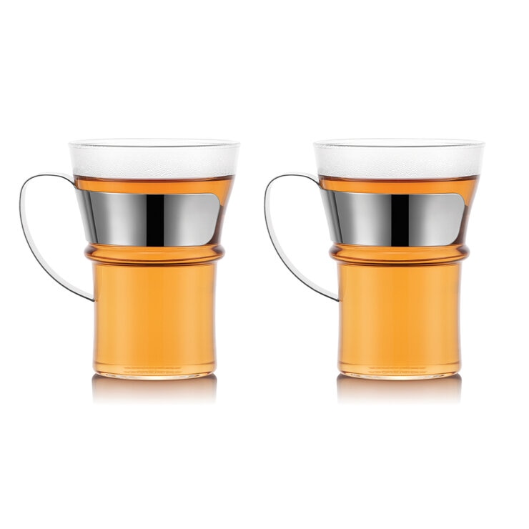 Bodum Assam Tea Press 1L, with 2 Tea Glasses