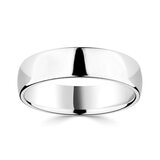 6.0mm Basic Court Wedding band. Platinum