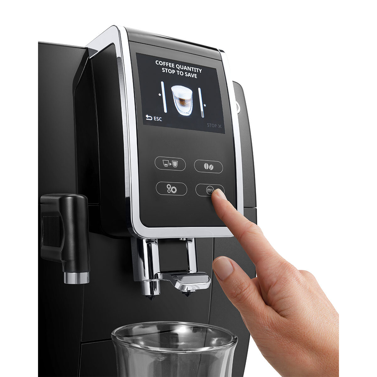 Automatic espresso machine, 1450W, Dinamica Plus, Silver - DeLonghi