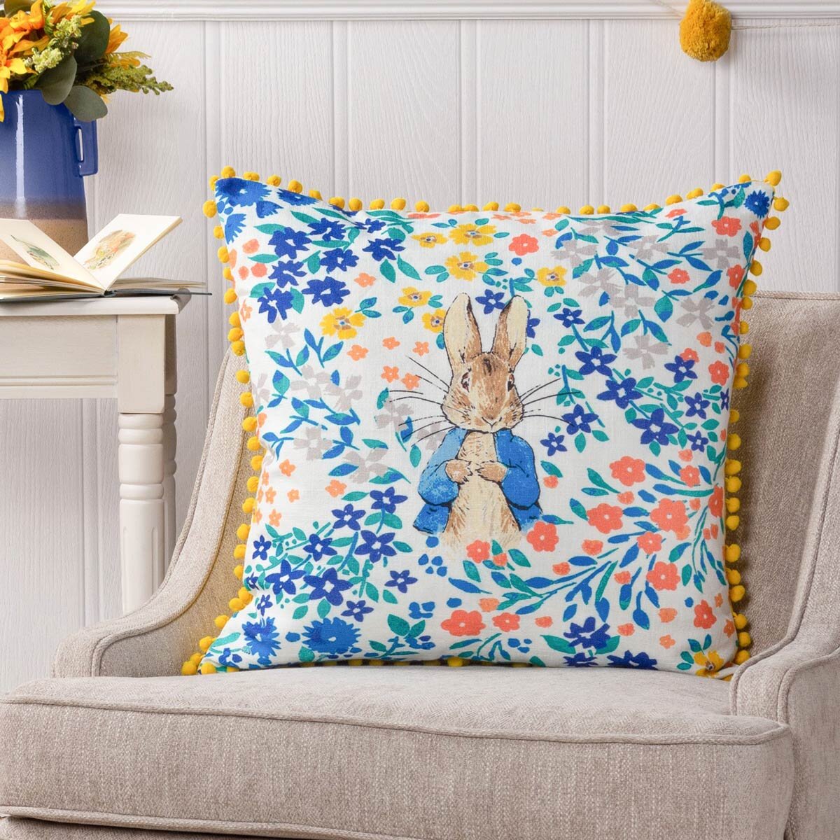 PETER RABBIT FLORELLI CUSHION 45X45 - FEATHER FILL