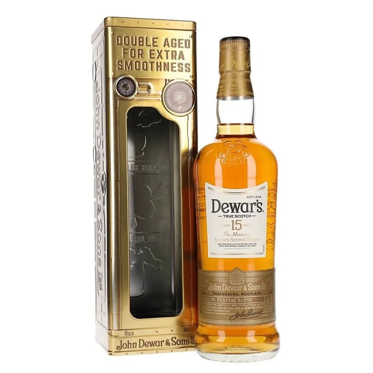 Image of Deward Bottle next to tin Image of Deward Bottle next to tin