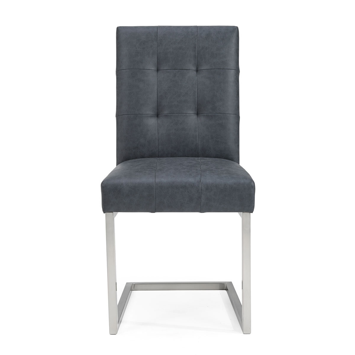 Bentley Designs Tivoli Cantilever Black Leather Dining Chairs, 2 Pack