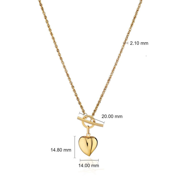 14ct Yellow Gold Heart Necklace 14ct Yellow Gold Heart Necklace