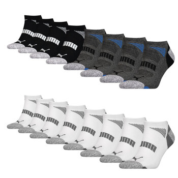 Puma No Show Men's Socks, 8 Pack in 2 Colours and 2 Sizes