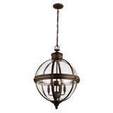 Adams 4 Light Pendant Chandelier - British Bronze