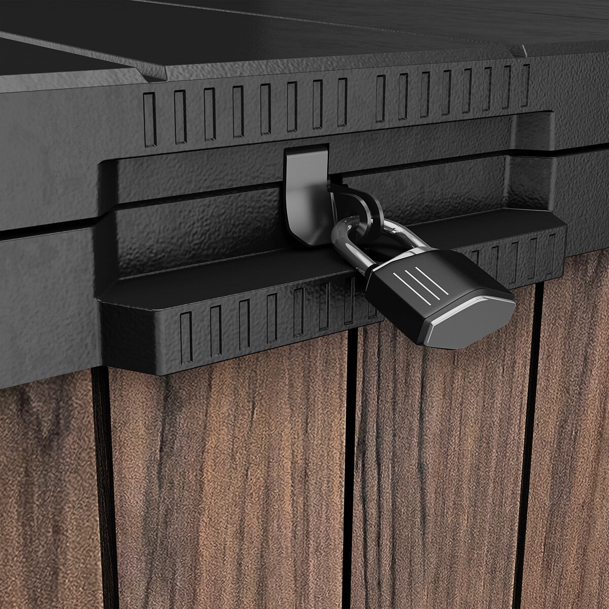 Keter Rosewood 4ft 7" x 2ft 8" (1.4 x 0.82m) 1,150 Litre Horizontal Storage Shed