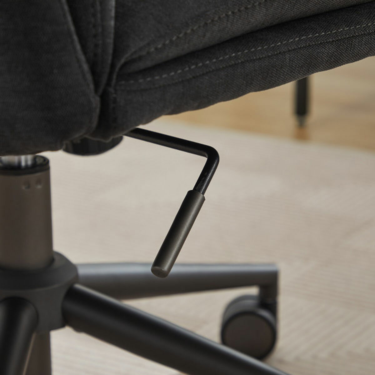 Elle Decor Criss-Cross Wide Office Chair, Black