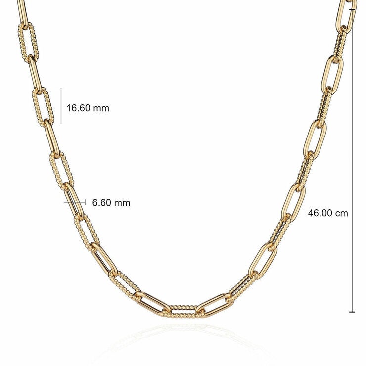 14ct Yellow Gold Paperclip Necklace 14ct Yellow Gold Paperclip Necklace