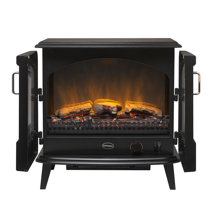 Dimplex Somborne Optiflame Electric Stove in Matt Black, 2KW Costco UK