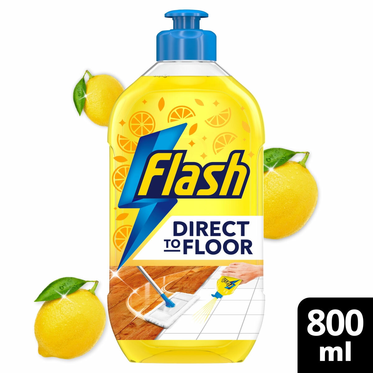 Flash Direct to Floor All Purpose Lemon, 800ml