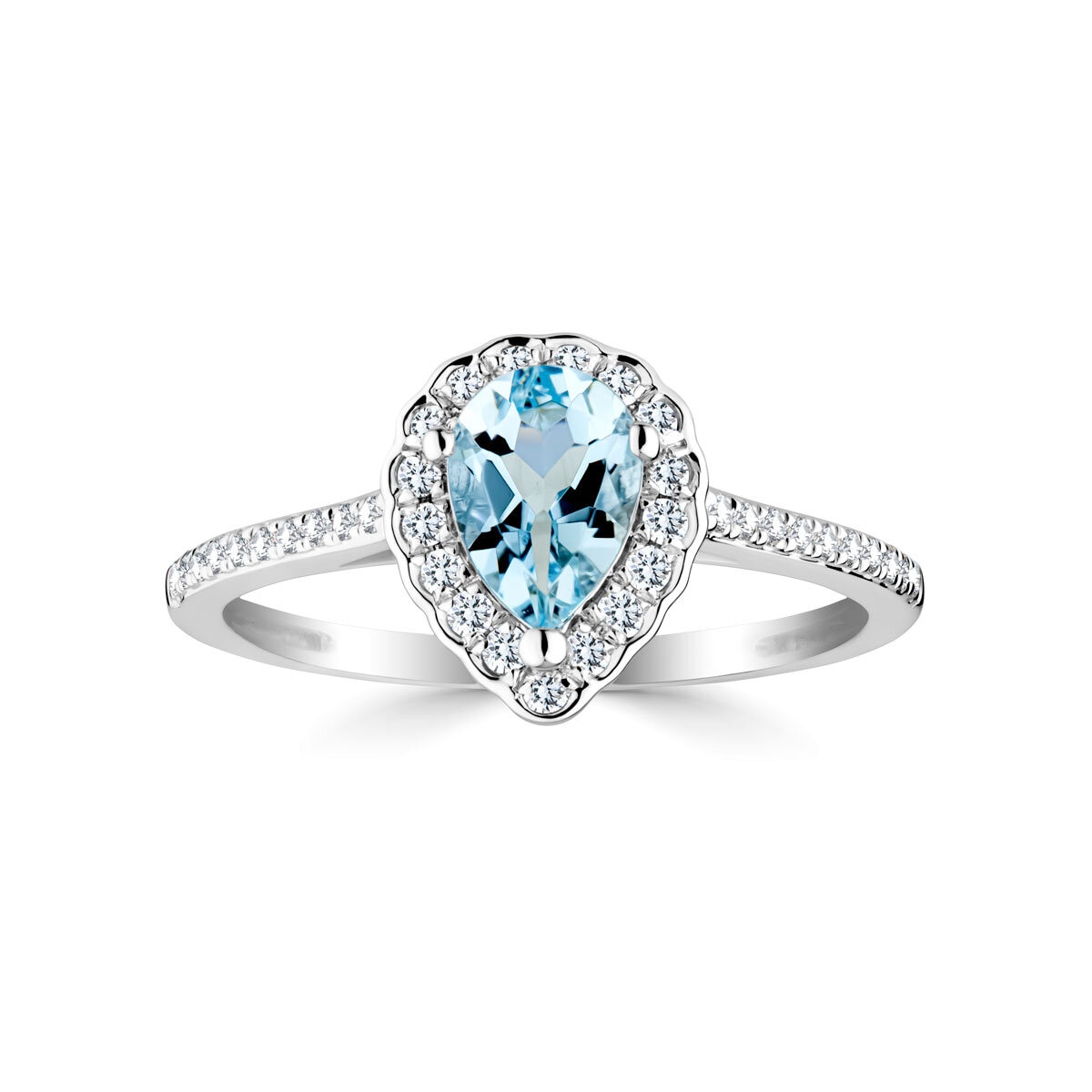 Aquamarine ring sales white gold costco
