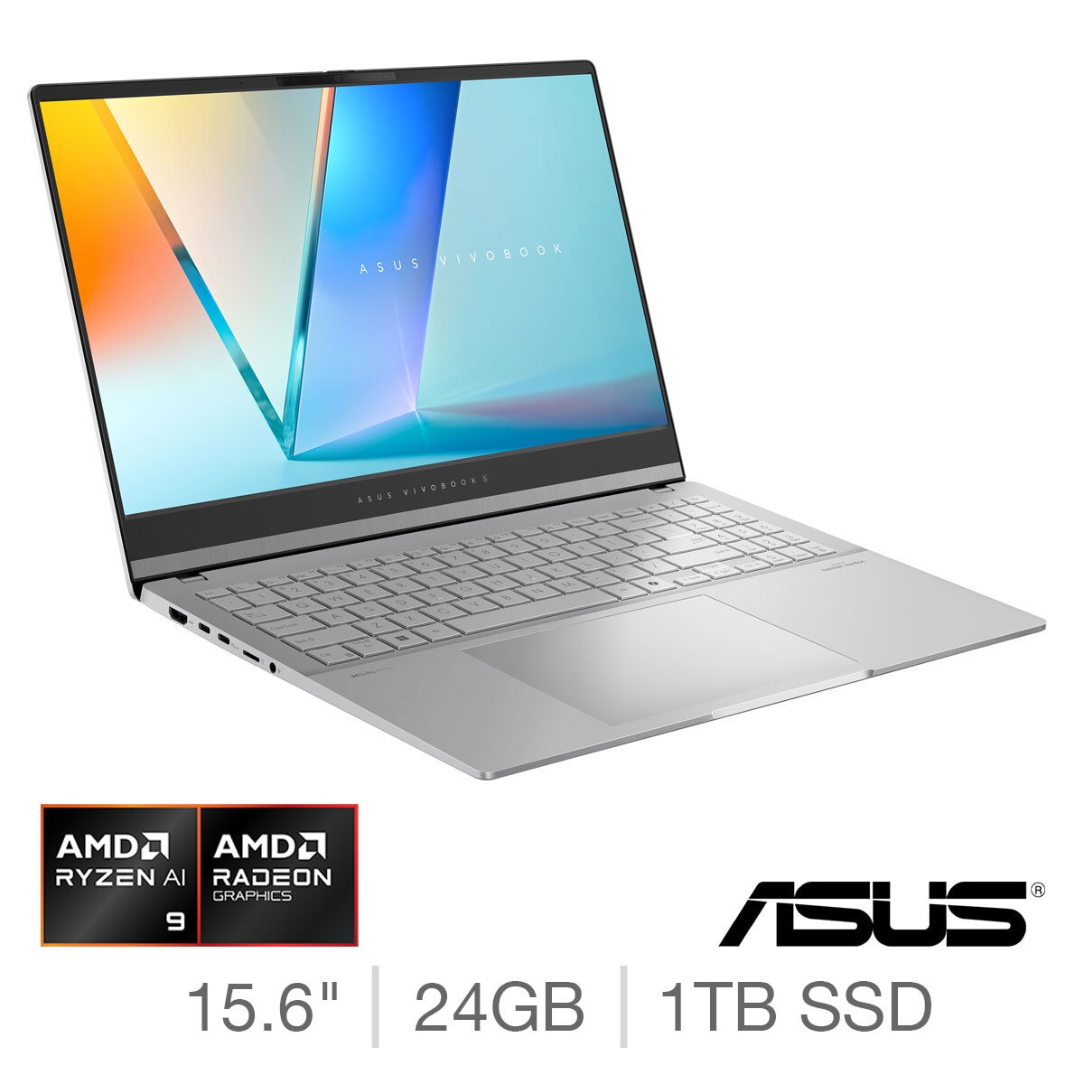 ASUS Vivobook, AMD Ryzen AI 9, 24GB RAM, 1TB SSD, 15.6 Inch OLED Laptop, M5506WA-MA022W
