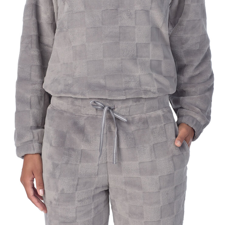 Jane & Bleecker Plush Lounge Set in Grey, Extra Large
