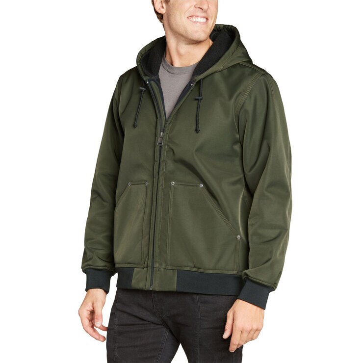 Kirkland Signature Men's Heavy Duty Hooded Work Jacket in Evergreen, Large