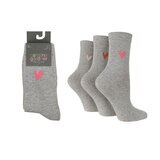 Caroline Gardner Ladies Crew Sock 6 Pack in Grey
