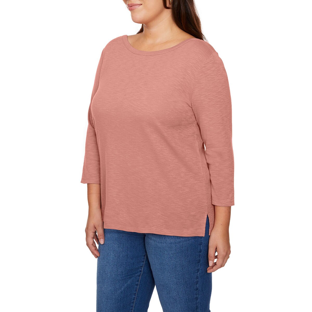 Kirkland Signature Ladies Boatneck Tee in Pink