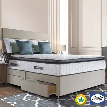 Sealy Symphony Posturetech Memory Mattress & Divan in Fawn in 4 Sizes