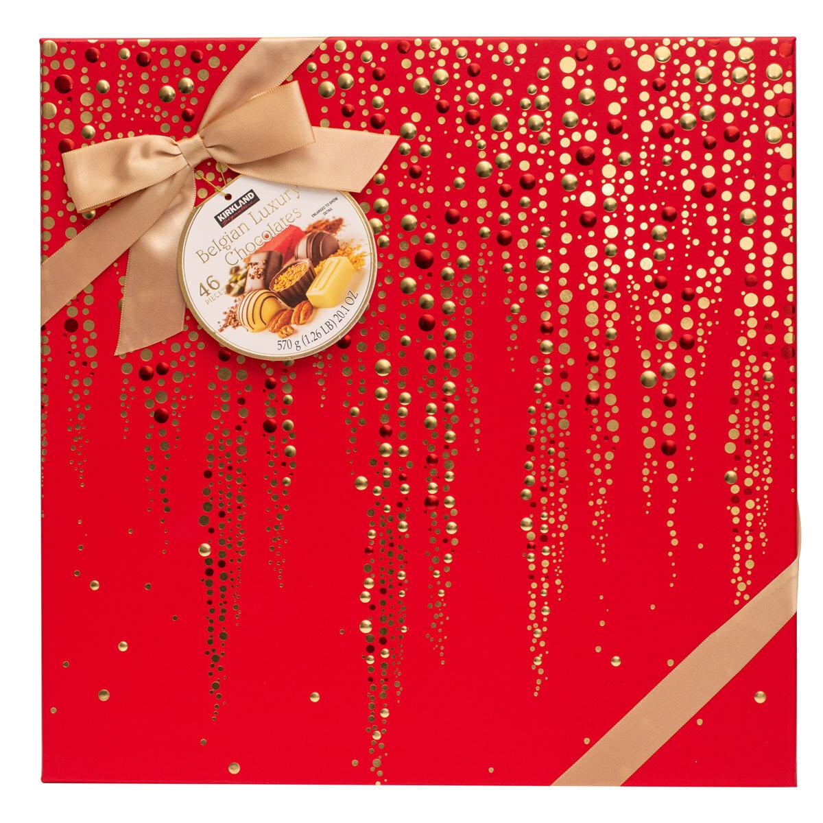 Kirkland Signature Luxury Belgian Chocolates in Red Gift Box, 570g