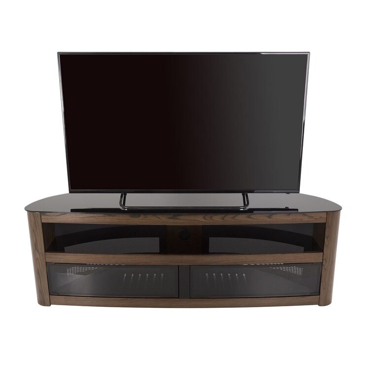 AVF Burghley Affinity Plus Curved TV Stand for TVs up to 70", Walnut