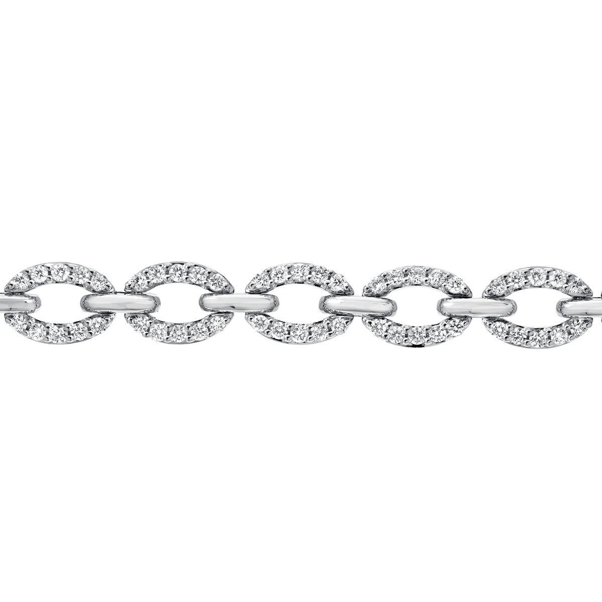 2.42ctw Round Brilliant Cut Diamond Bracelet, 18ct White Gold Costco UK