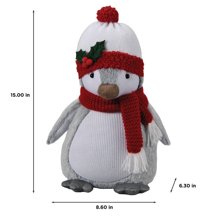 Plush Holiday Penguins - Set of 3