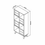 Bentley Designs Camden Weathered Oak & Peppercorn Display Cabinet