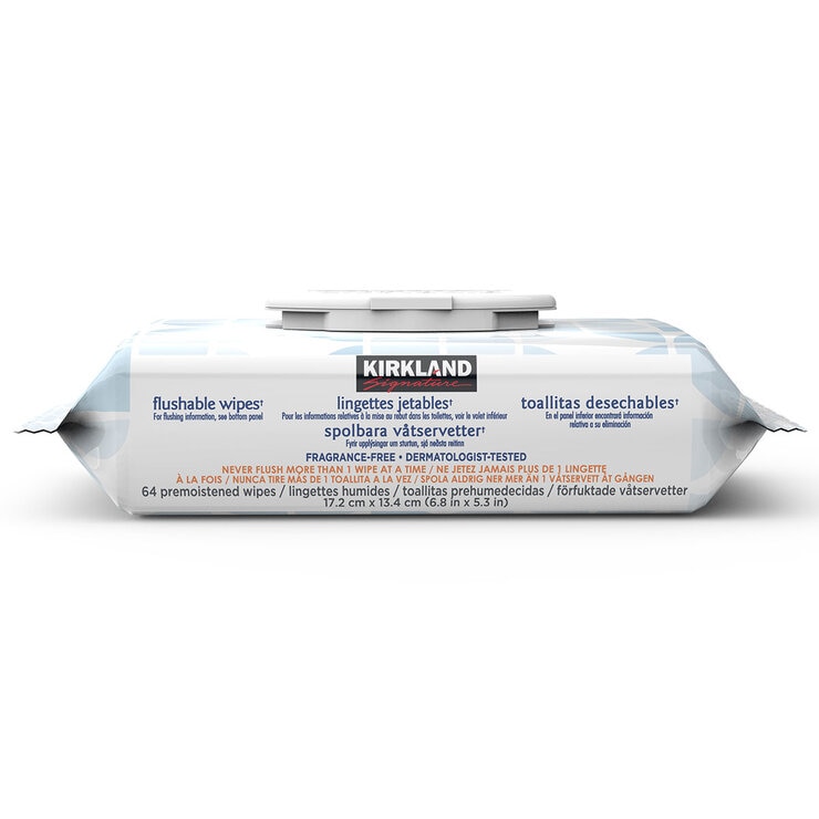 Kirkland Signature Moist Flushable Wipes, 640 Count