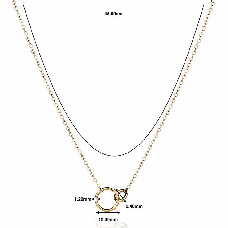 14ct Yellow Gold Love Rings Necklace 14ct Yellow Gold Love Rings Necklace