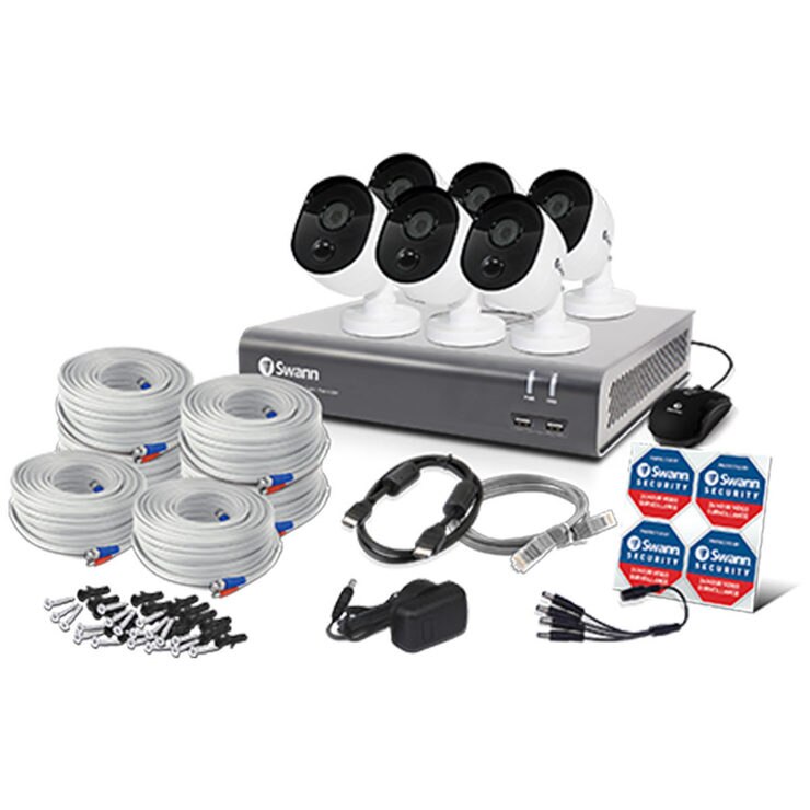 Swann 8 Channel 1TB DVR with 6 x 1080p Full HD with IR Night Vision