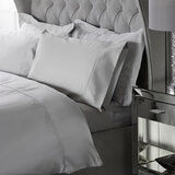 belledorm platinum bamboo housewife pillowcases on bed