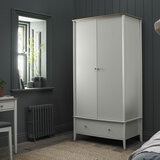 Bentley Designs Whitby Scandi Oak & Soft Grey Double Wardrobe
