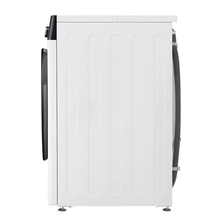 Side view LG FWY916WBTN1 Wifi enabled 11/6kg washer dryer, D Rated in White