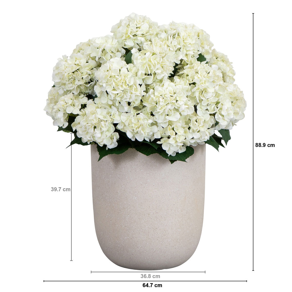 Artificial Hydrangea Floor Plant in Planter