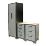 Angled image of the 4 piece storage unit on white background