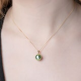 Pistachio Tahitian Treated Pendant, 18ct Yellow Gold