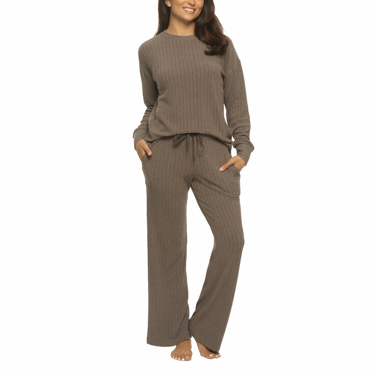 Jezebel Ladies 2 Piece Brushed Rib Lounge Set Jezebel Ladies 2 Piece Brushed Rib Lounge Set