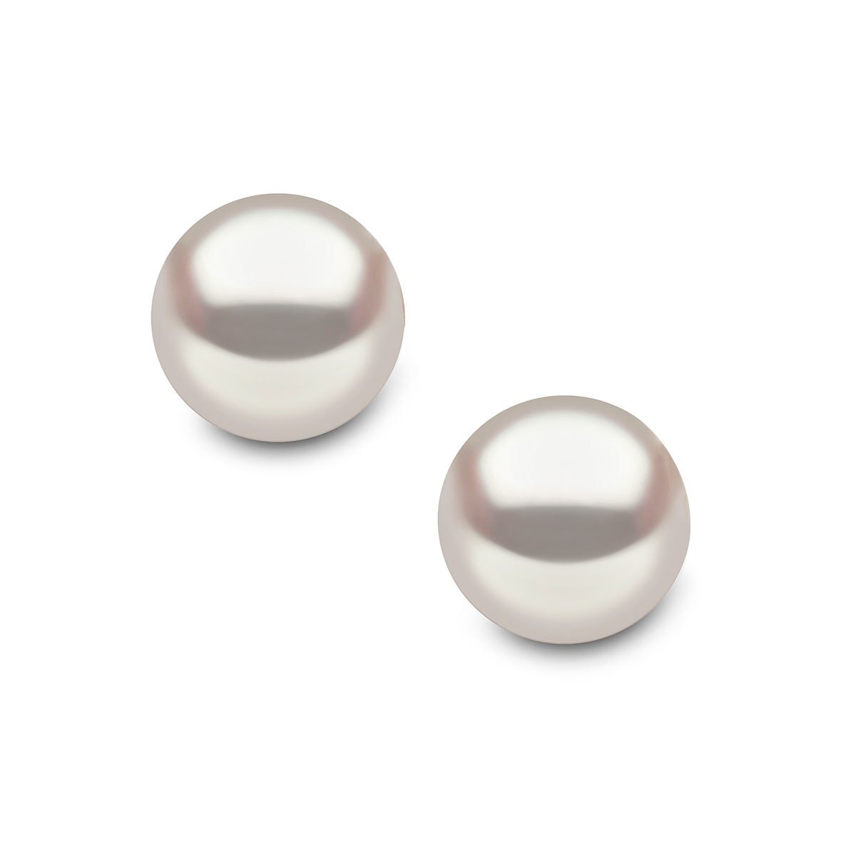 8.5-9mm Cultured Akoya Pearl Stud Earrings, 18ct Yellow Gold