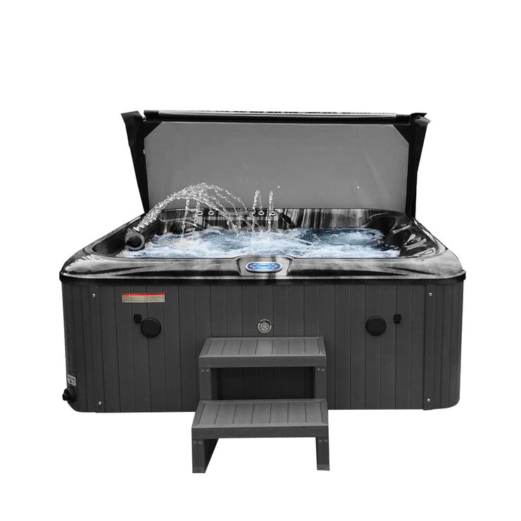 Blue Whale Spa San Julien 89-Jet 5 Person Hot Tub in Black - Delivered and Installed